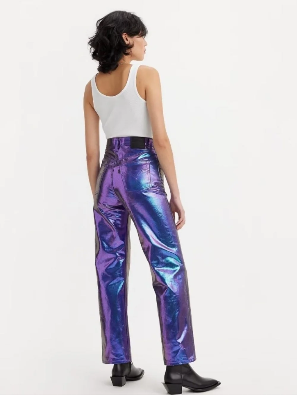 LEVI'S® Ribcage Straight Ankle Jeans  Purple Size 29 - Picture 9 of 15